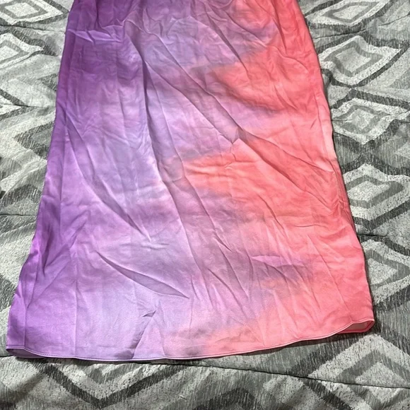 NWOT SER.O.YA CERITH SILK STRAPLESS MIDI DRESS SUNSET TIE DYE - Picture 8 of 10